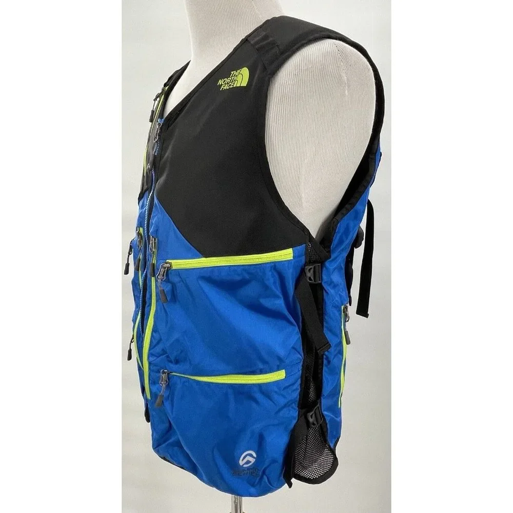 THE NORTH FACE POWDER GUIDE VEST Size Large Bomber Blue Black Summit Series RARE